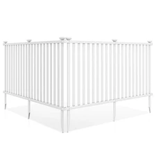 80" x 51" Decorative Fence Pack of 2 No Dig Fence Panels for Soft Ground