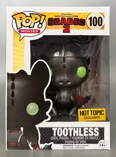 Funko Pop 100 TOOTHLESS How To Train Your Dragon 2 Hot Topic Exclusive Metallic