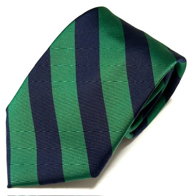Jos A Bank Tie Green Stripes Repp Academia Preppy Ivy Sharp Dapper Style