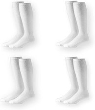 Diabetic Over the Calf Socks - 4 Pack Extra Wide Loose Fitting Non-Binding To...