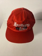 Marlboro Racing Team 92 Hat Snapback Cap Vintage Vtg Red Cigarettes Indy Car F1