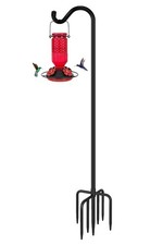 76'' Bird Feeder Pole, Heavy Duty Shepherds Hooks for Outdoor with 7-Prong Ba...