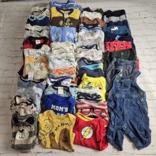 0-3 Month Baby Boy Clothing Lot Of 44 Sleepers Tops Bottoms Sweatshirts