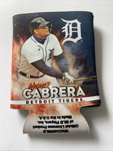 Miguel Cabrera 3000 Hits Detroit Tigers WinCraft Can Cooler Koozie NEW - Picture 2 of 2