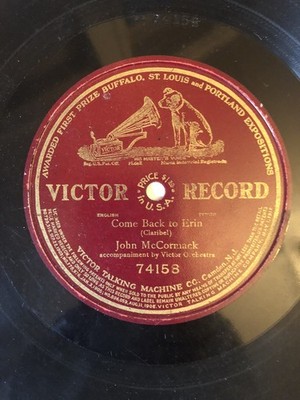 Lot of 3 - Vintage 78 RPM 12-inch One Sided Records - Victor Label