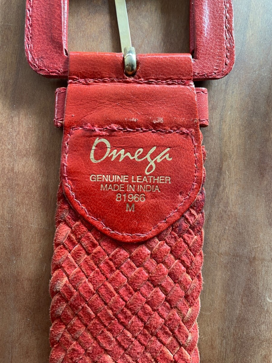 Vintage Red Retro OMEGA Belt | eBay display picture 2