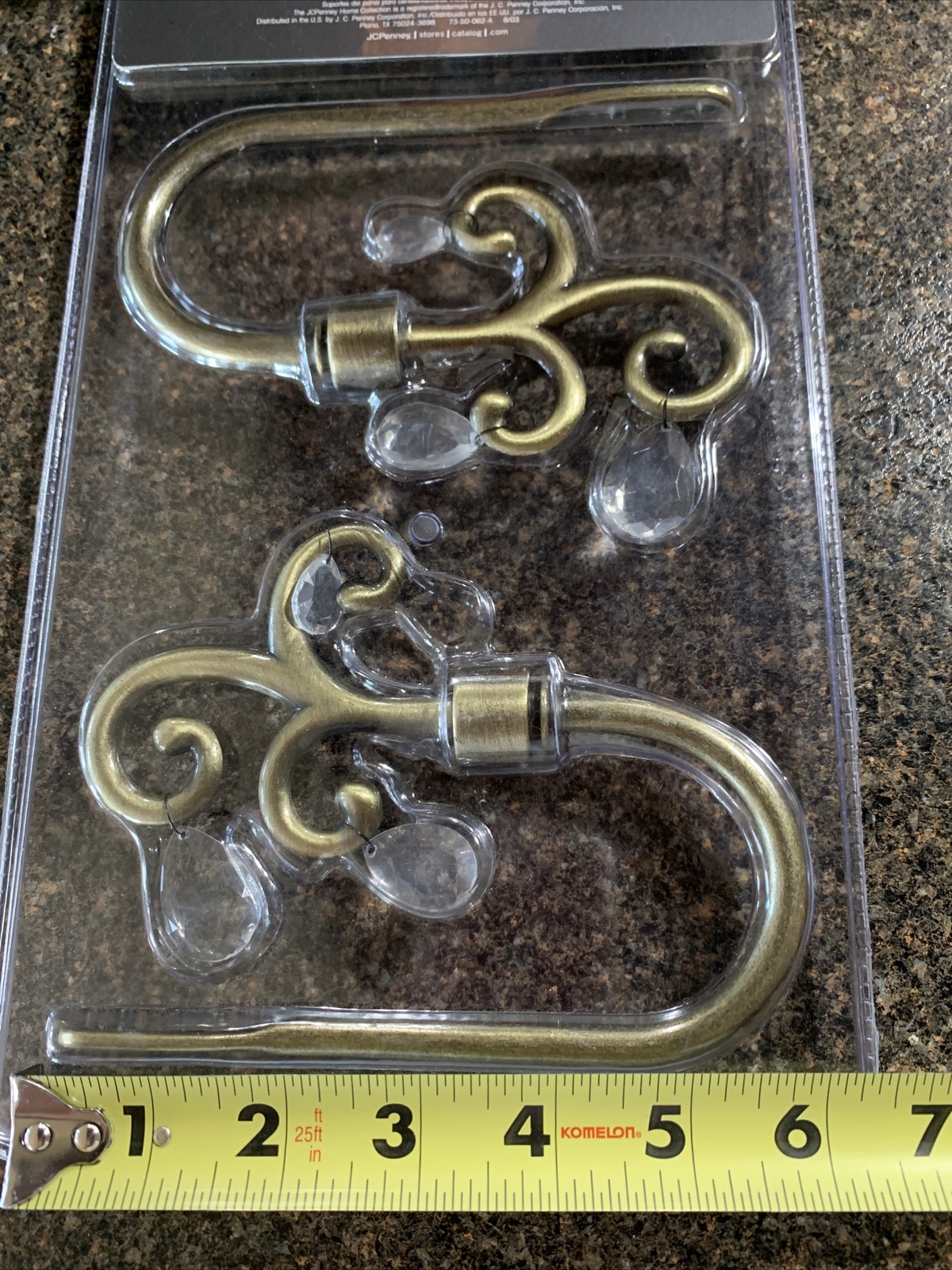 Scarf Curtain Holders Holdbacks Antiqued Gold Crystal Dangle Swirls eBay
