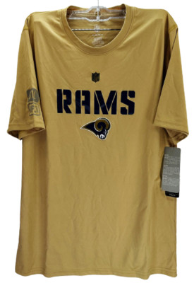 Team Apparel Jugend St. Lous Rams Squadron Dri-Tek T-Shirt Gold, XL (18)