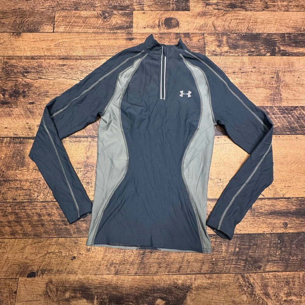 Under Armour Quarter Zip Athletic Running Top Performance Workout Long Sleeve M