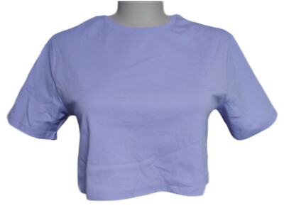 Fabletics Jen cropped T-Shirt Damen 100% Baumwolle Frost Lila Gr. S
