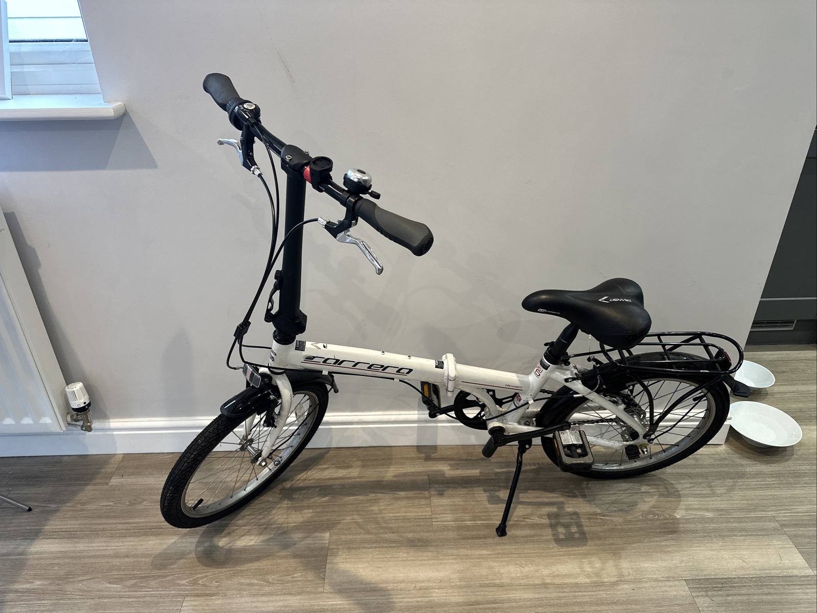 Carrera Transit lightweight Folding Bike 6061 T6 Aluminium white colour
