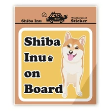 Shiba Inu On Board Car Decal (Red Shiba Dog)  for Car Motorcycle Auto Body