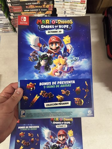 Mario Rabbids Sparks Hope Counter Top Standee & Poster Promo Store Display Read - Picture 2 of 5