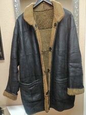 Christ Lammfelljacke Lammfell Lederjacke Mantel Schwarz Gr 44 