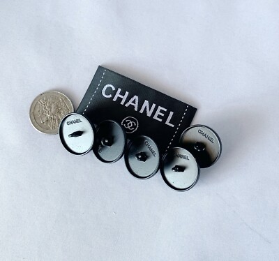 Chanel buttons set of 5 23mm metal with pearl CC LOGO