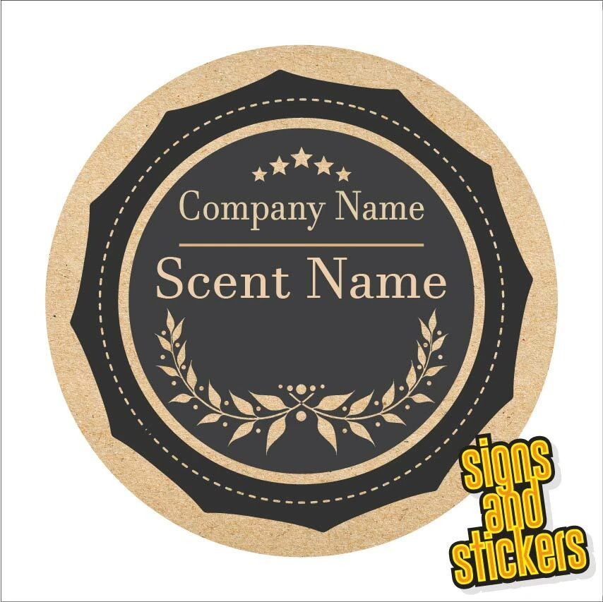 12x 63mm Diam PERSONNALISÉ BOUGEOIR POT EN VERRE ÉTIQUETTES CIRE FONDUE AUTOCOLLANT MAISON