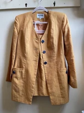 Vintage Linen Holt Renfrew Womens Suit, Size 4