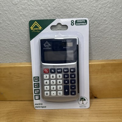 Aurex Prestige Calculator Prestige Dual Power B-5050MII Big Digit 8 Digits