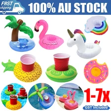 Inflatable Floating Drink Cup Can Beer Holder Swimming Pool Luau Beach Party AU