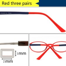 3 Paar Silikon Schläfe Spitzen Rutschfeste Brille Flach Ohr Tuben Ersatz Zubehör