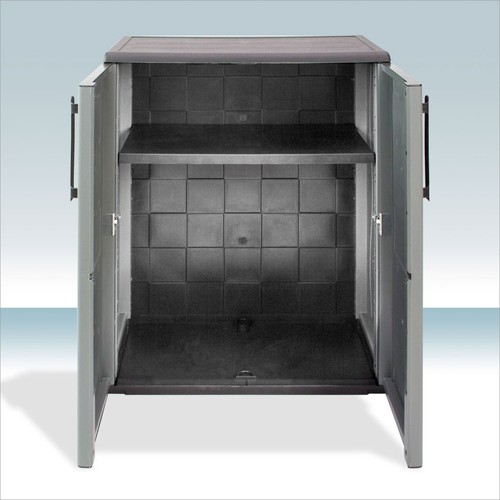 Kunststoffschrank Gartenschrank Kommode Beistellschrank Kunststoff 68x37x84 cm - Bild 2 von 5