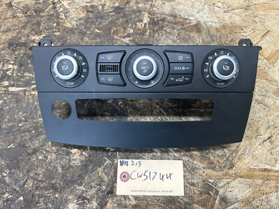 BMW 08-10 E60 5 SERIES CENTER CONSOLE CLIMATE CONTROL PANEL BLACK OEM 6976361