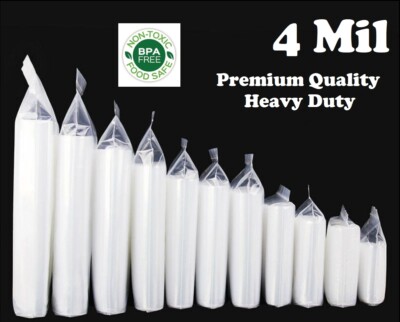 Clear Reclosable Zip Seal Bag Plastic 4 Mil Lock Bags Jewelry Zipper Baggie 4Mil