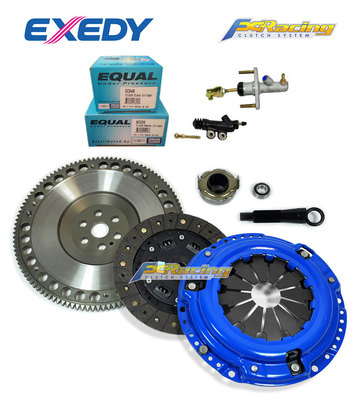 FX STAGE 2 CLUTCH KIT+RACE FLYWHEEL+EXEDY MASTER-SLAVE CYL FOR 92-00 CIVIC D15