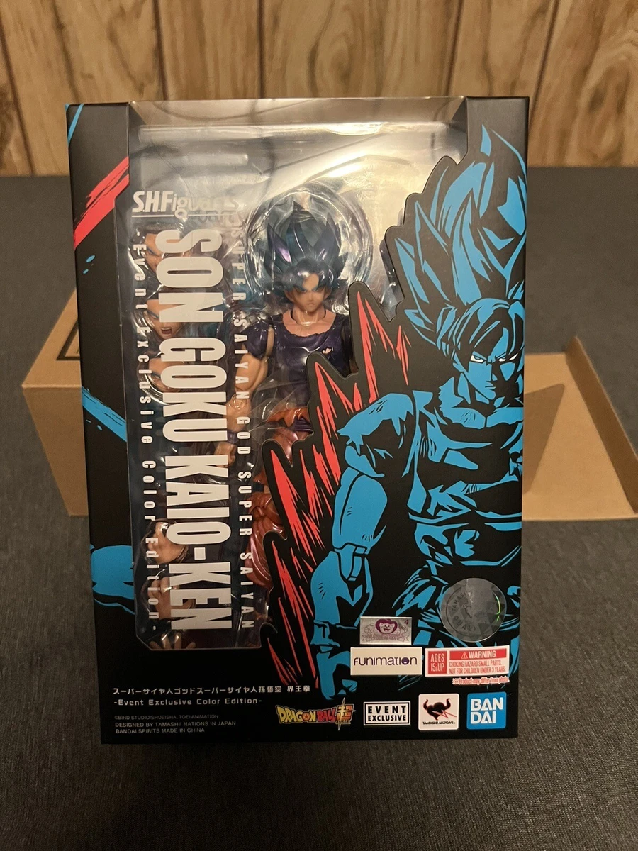 S.H. Figuarts Super Saiyan God Goku Kaio-Ken NYCC 2021 Event Exclusive  Complete