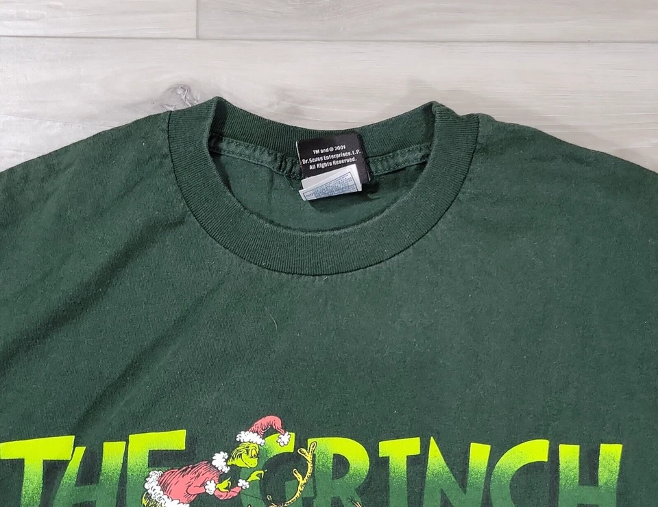 The Grinch T 恤男式大号绿色短袖 — 第 3/4 张图片