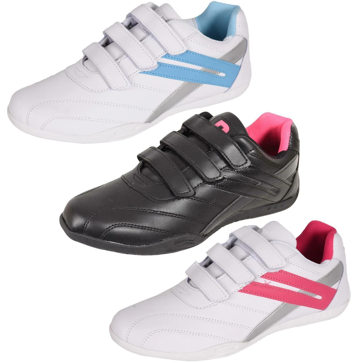 DEK Womens Trainers Touch Fastening Casual Gym Running Lightweight Shoe Size 3 8