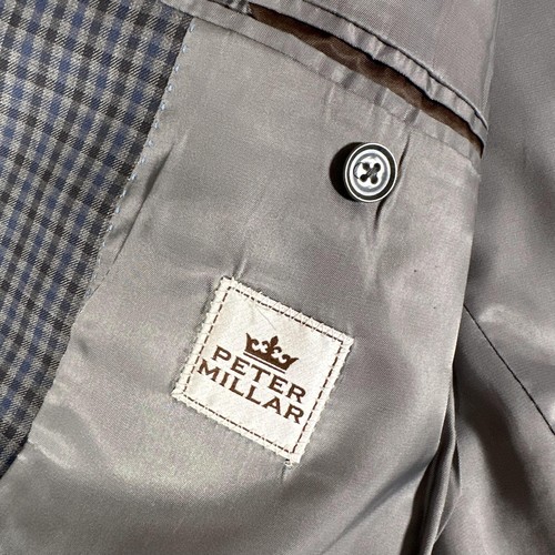 Peter Millar Blazer Men Size 44R Sport Jacket Two Button Checked Made in Canada - Picture 8 of 14