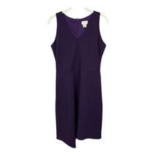 Love...ady V-Neck Sheath MIni Dress Purple L