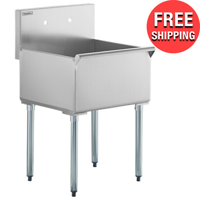 24'' x 21'' x 14'' Stainless Steel Commercial Kitchen Utility Sink Compartment Bowl