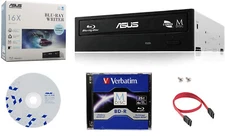 ASUS 16X Blu-ray Burner+FREE 1pk MDisc BD+Software+Cable BW-16D1HT CD DVD Writer