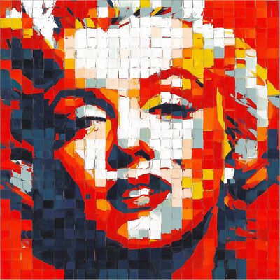 Marilyn Rubik Shot Invader Style 24x24 Giclée Art Print Ltd 1/25 COA Rombley V2