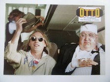 Otto Waalkes Autogramm mit Zeichnung signed A4 Lobbycard "Der Ausserfriesische"