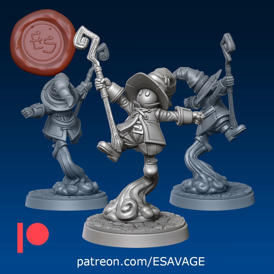 Vivi FFIX Final Fantasy Mage Fantasy Miniature DnD 5E Pathfinder TTRPG