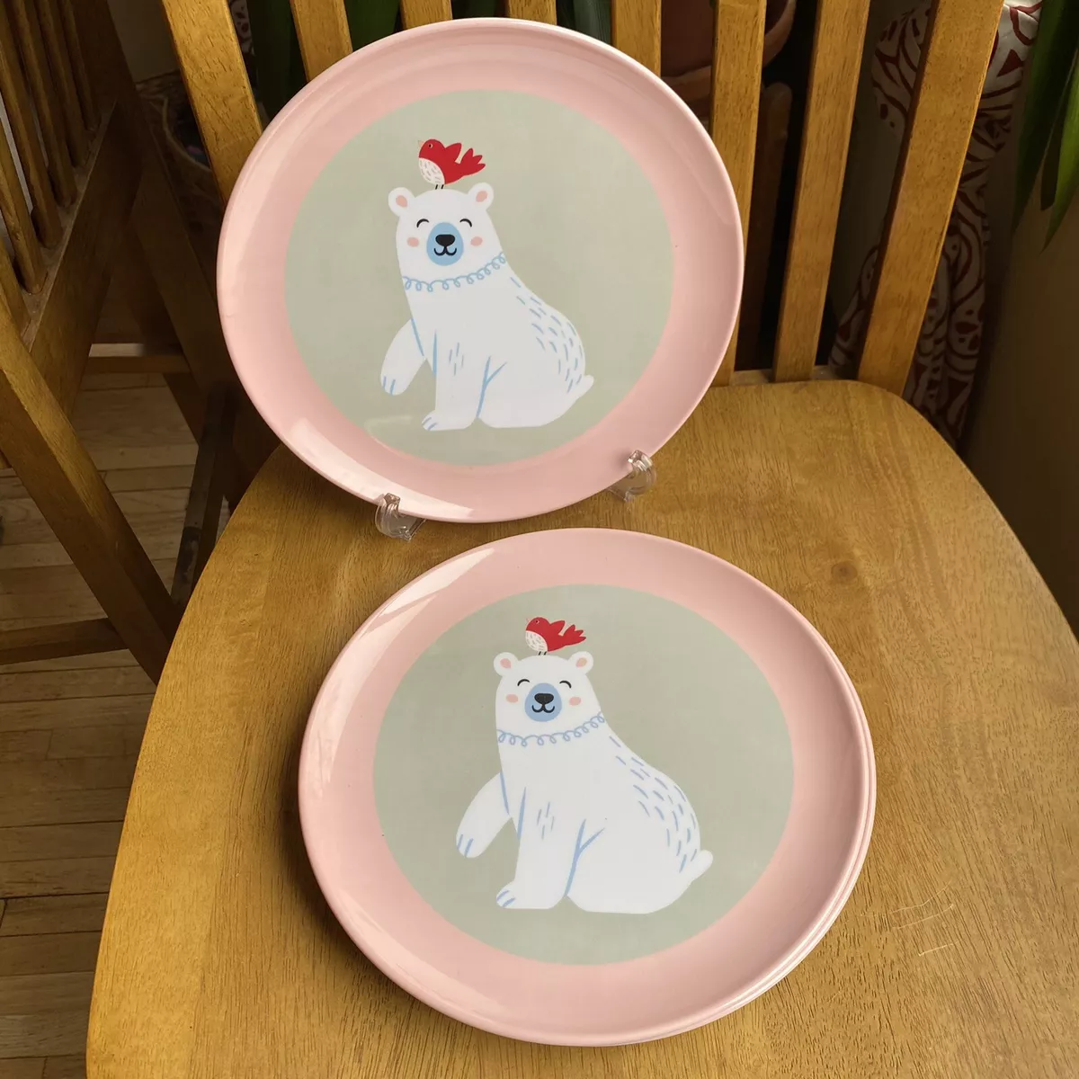 Melamine top christmas plates