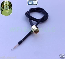 2x 14 inch RG174 SMA MALE to SOLDER Bare Cable Pigtail Coaxial RF Ships same day