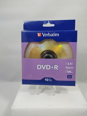 Verbatim DVD+R 4.7GB 16x Recordable Media Disc - 10 Disc Box, Purple - 97956