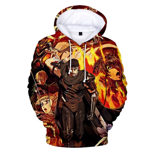 Berserk Guts 3D Hoodies Cosplay Berserker Adult Kids Sweatshirts Jackets Coats - Picture 10 of 29