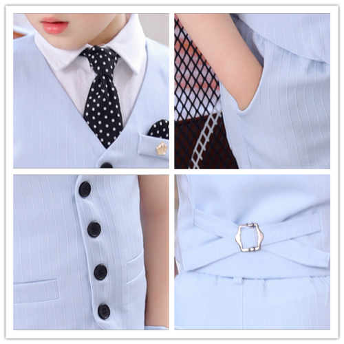 Baby Suits Kids Boys Formal Suit Weddings Vest+Shirt +Necktie +Shorts Party Sets - Picture 12 of 12