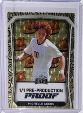 2024 Leaf Metal Thanksgiving Michelle Akers Super Prismatic Gold Proof 1/1