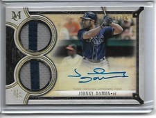 2018 Museum Collection Signature Swatches Dual Gold 01/25 Johnny Damon Auto