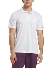 Reebok Men Short Sleeve Performance Training Polo Shirt White Size XL
