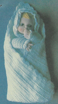 vintage, Little Angel Bottle-sucking Doll crochet pattern instructions