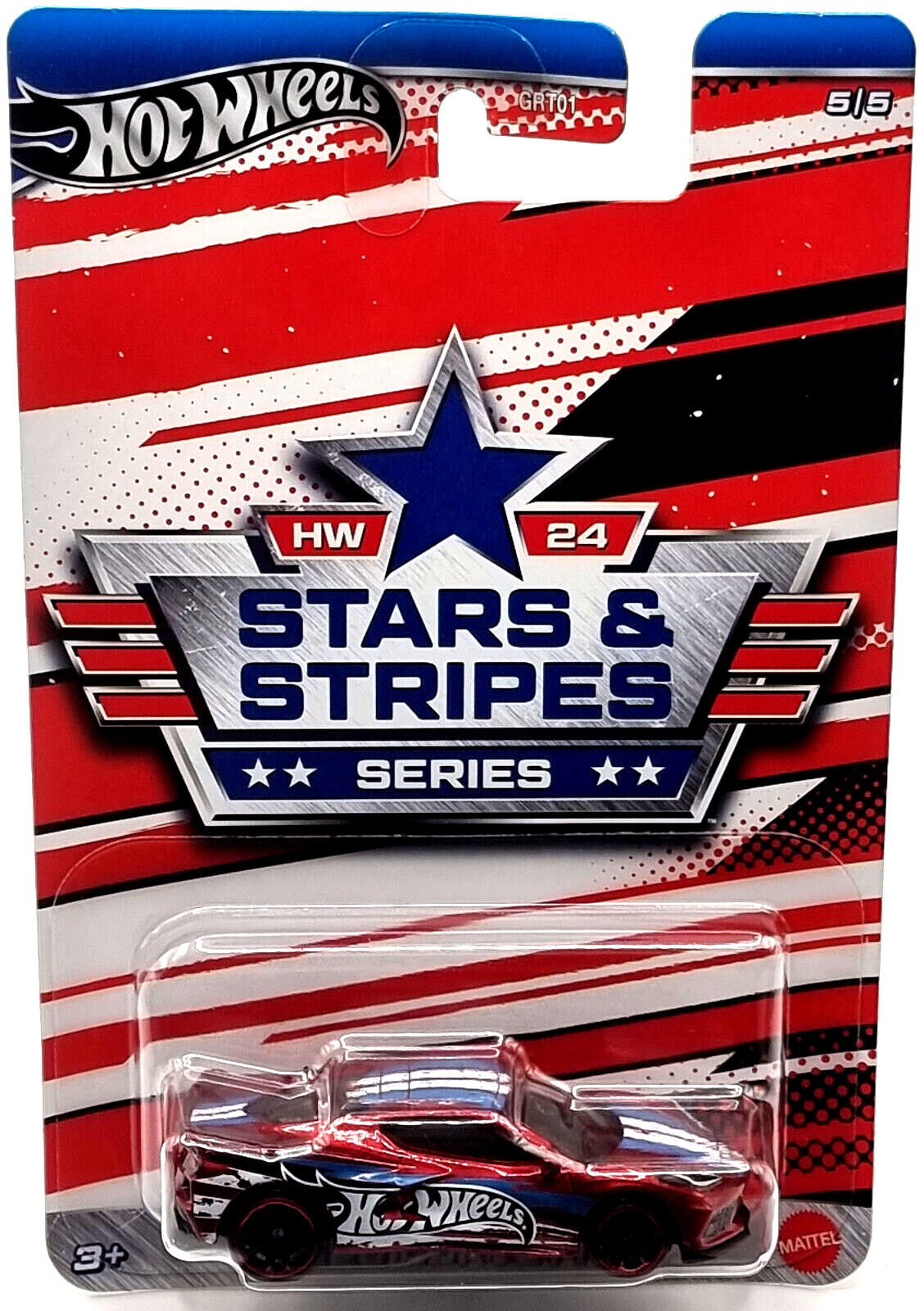 Автомобиль Hot Wheels Stars - Stripes серии Auto 2020 Corvette 55 2390₽