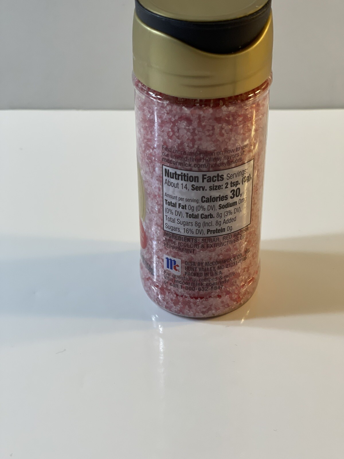 McCormick Candy Cane Finishing Sugar 3.81oz Limited Edition Sealed