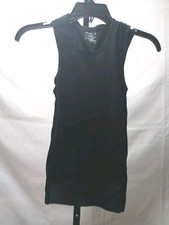 Jockey Women's Size Medium 100 Cotton Ribbed Tank Black No Packaging